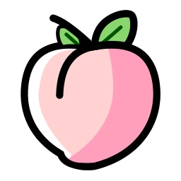 A Cute Cartoon Peach Fruit UI Element Vector Icon icon