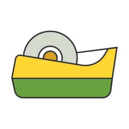 Adhesive Tape Dispenser Stationery Tool UI Vector Icon icon