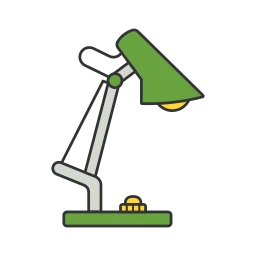 Adjustable Desk Lamp Task Lighting UI Vector Icon icon