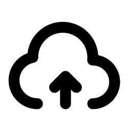 Cloud Upload Arrow Icon for Data Storage and Transfer Operations icon