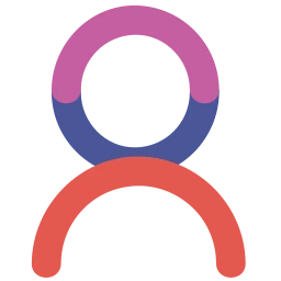Colorful Modern Stylized User Profile Avatar Account Silhouette Icon icon