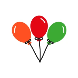 Colorful Party Balloons Festive Decoration Celebration Vector Graphic Icon icon