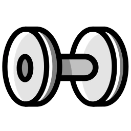 Dumbbell Weight Fitness Equipment Professional Training Vector UI Icon icon