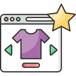 E-Commerce Product Display Web Browser Interface Vector Icon icon