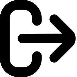 Exit Arrow Icon Symbol for User Interface Navigation and Sign Out icon