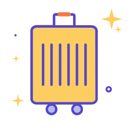 Modern Travel Luggage Suitcase Icon for Tourism UI Design icon