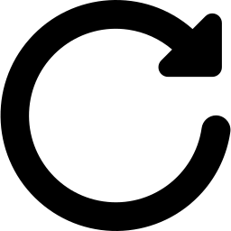 Rotate-right free interface icon, Circular Refresh Reload Undo UI Control Vector Icon icon