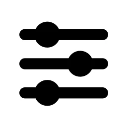 Settings-sliders free interface icon, Minimalist Settings Sliders Adjustment Filter UI Control Icon icon