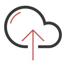 Upload Cloud Data Storage Icon for Web Interface Design icon